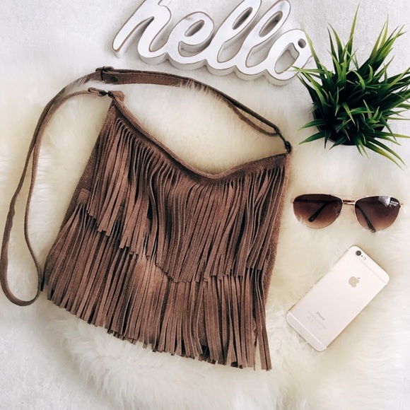 Brandy Melville Handbags - Brandy Melville Fringe Crossbody